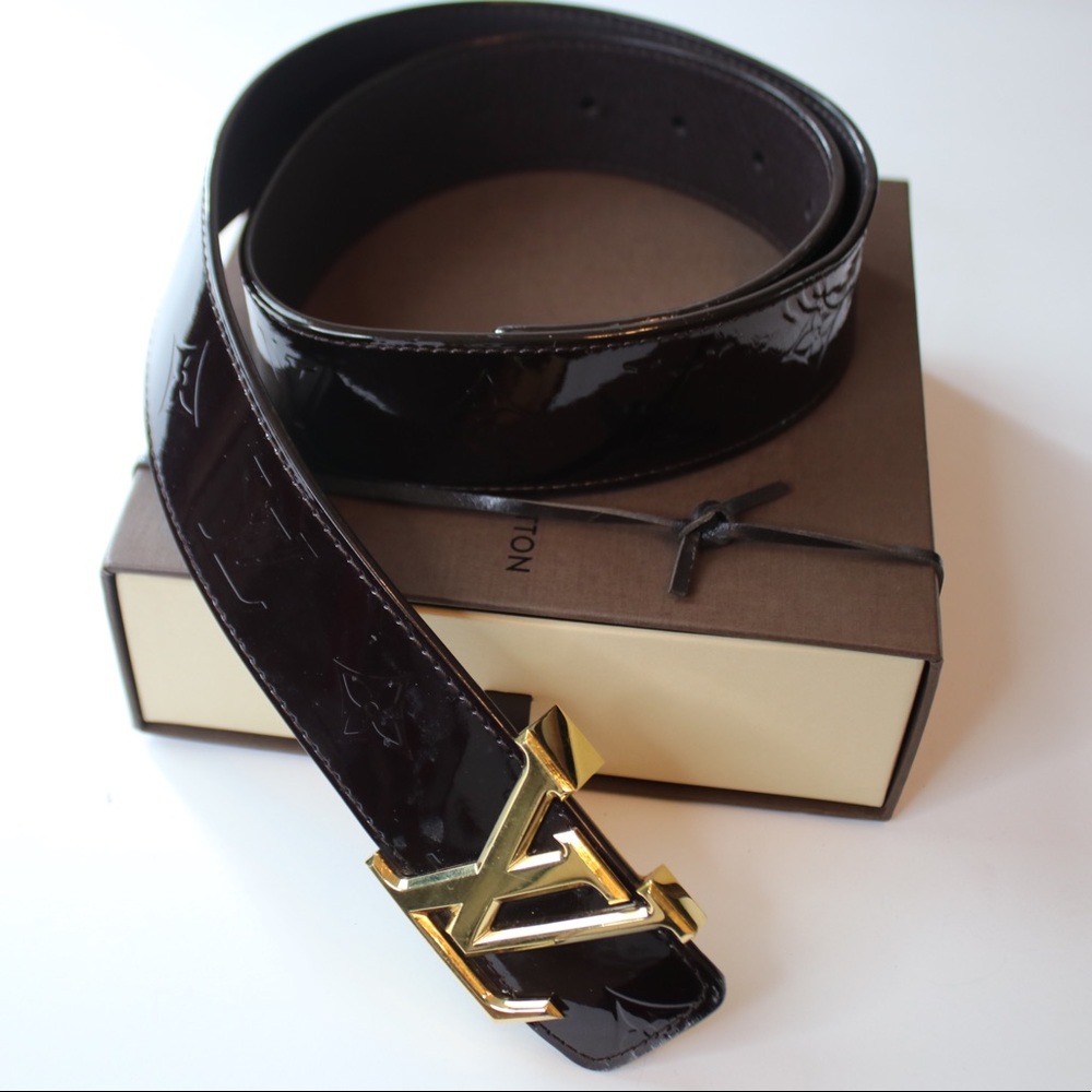 Louis Vuitton Monogram Vernis belt Amarante